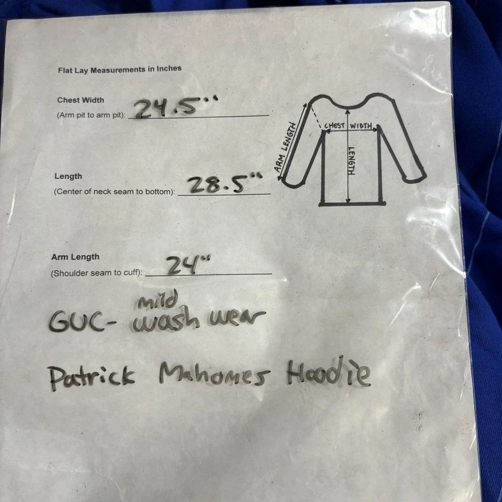 Patrick Mahomes All SZN Adidas Hoodie Mens Large Blue 80 Pullover Sweatshirt
